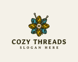 Flower Weave Yarn logo design