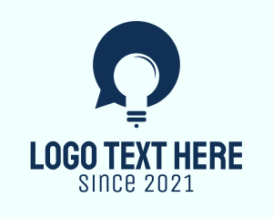 Blue Chat Lightbulb  logo