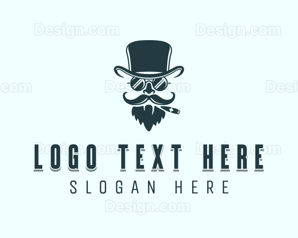 Mustache Man Grooming Logo