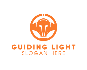 Light Bulb Wheel logo design