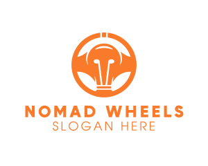 Light Bulb Wheel logo design