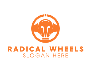 Light Bulb Wheel logo design