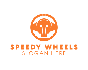 Light Bulb Wheel logo design