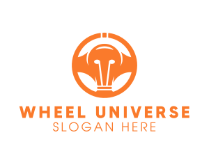 Light Bulb Wheel logo design