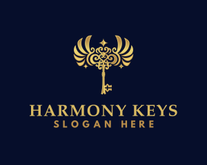 Luxury Wing key  logo design