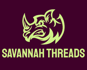 Angry Rhinoceros Head  logo
