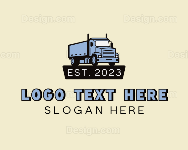 Trailer Truck Delivery Logo