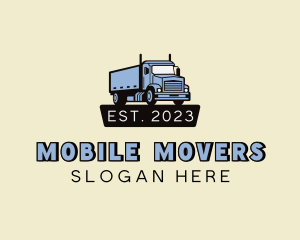 Trailer Truck Delivery logo design