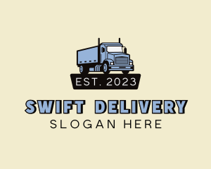 Trailer Truck Delivery logo design