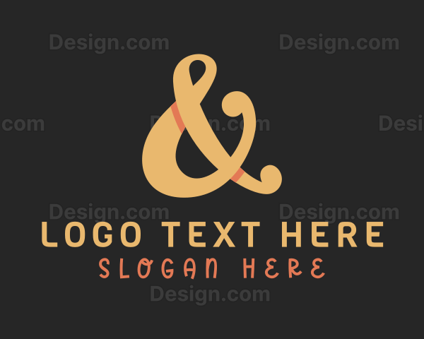 Orange Ampersand Type Logo