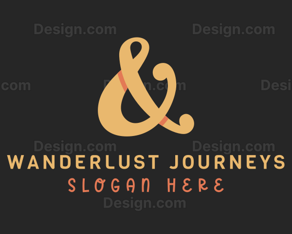 Orange Ampersand Type Logo