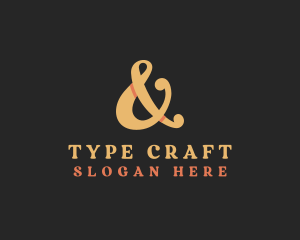 Orange Ampersand Type logo design