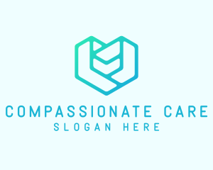 Heart Care Puzzle logo design