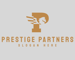 Stallion Pegasus Letter logo design