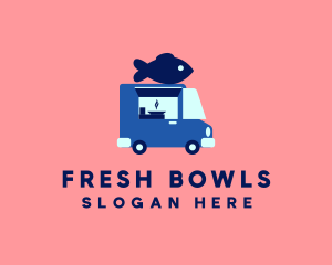 Seafood Fish Food Truck logo design