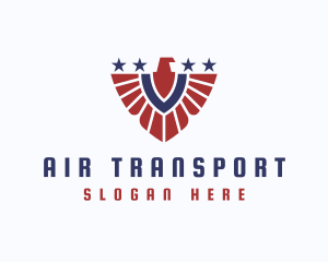 Patriotic American Eagle logo design