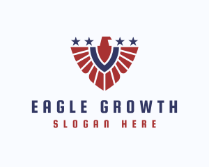 Patriotic American Eagle logo design