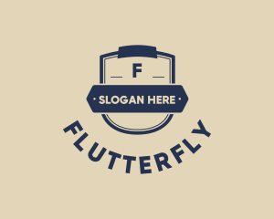 Banner Shield Hipster logo design