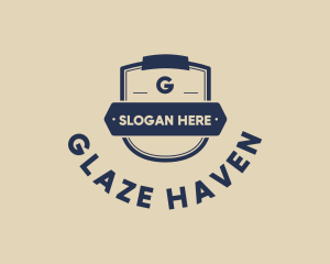 Banner Shield Hipster logo design