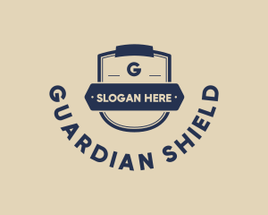 Banner Shield Hipster logo design