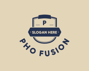 Banner Shield Hipster logo design