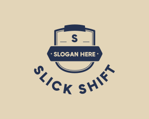 Banner Shield Hipster logo design