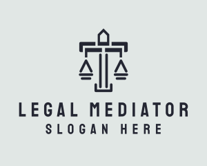 Black Judicial Scale  logo design