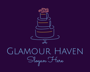 Wedding Cake Minimalist Logo