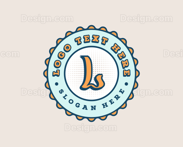 Cute Funky Bottlecap Logo