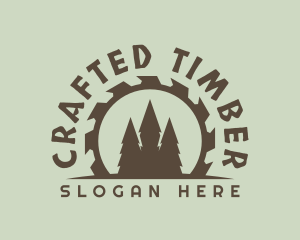 Lumber Mill Tree Carpenter logo design