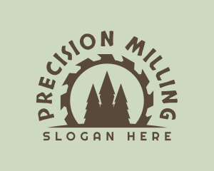 Lumber Mill Tree Carpenter logo design