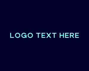 Sans Serif - Clean Generic Neon logo design