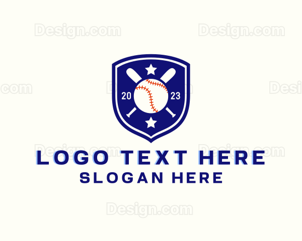 Baseball Bat Ball Emblem Logo