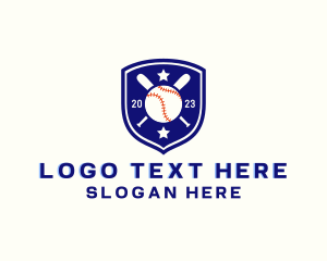 Baseball Bat Ball Emblem Logo