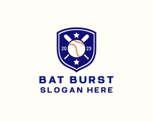 Baseball Bat Ball Emblem logo