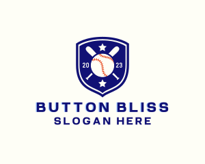 Baseball Bat Ball Emblem logo design