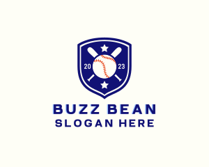 Baseball Bat Ball Emblem logo design