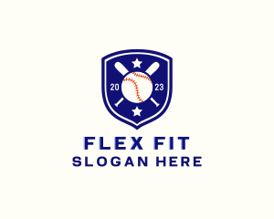 Baseball Bat Ball Emblem logo design