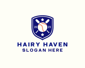 Baseball Bat Ball Emblem logo design