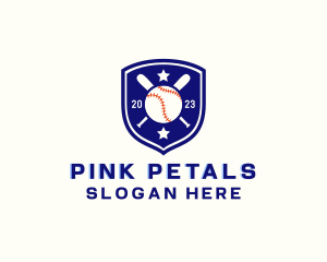 Baseball Bat Ball Emblem logo design