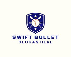 Baseball Bat Ball Emblem logo design