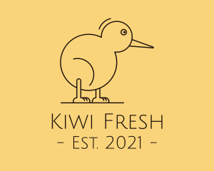 Cute Kiwi Bird  logo design