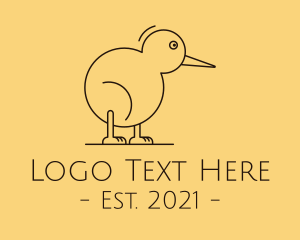 Beak - Cute Kiwi Bird logo design