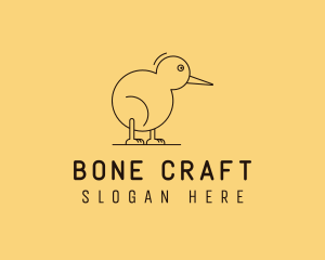 Cute Kiwi Bird  logo design