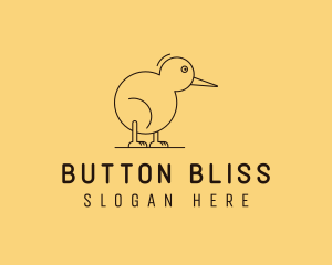 Cute Kiwi Bird  logo design