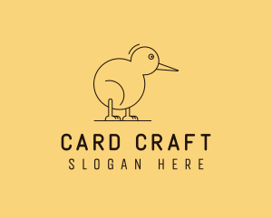 Cute Kiwi Bird  logo design