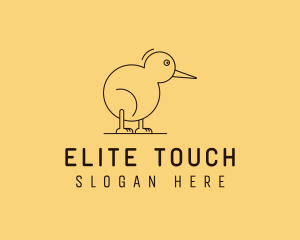 Cute Kiwi Bird  logo design