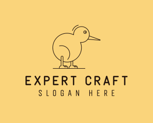 Cute Kiwi Bird  logo design