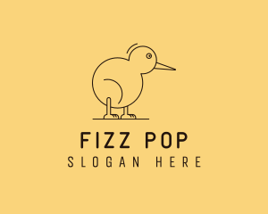 Cute Kiwi Bird  logo design