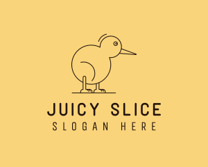 Cute Kiwi Bird  logo design